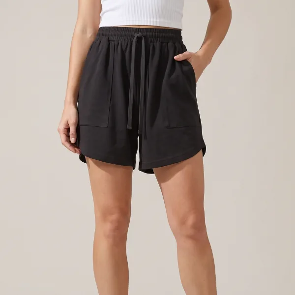 Short Soltinho, cor Preto, caimento